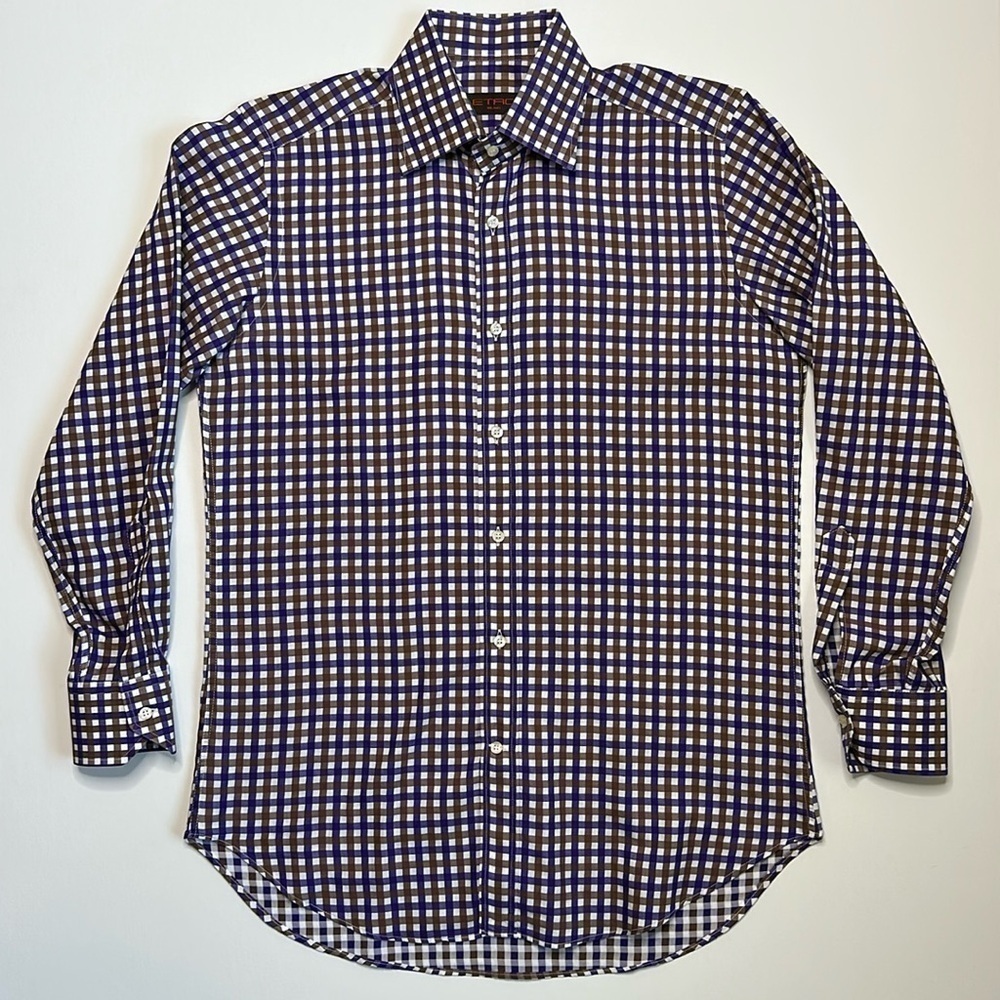 Etro Men’s Plaid Dress Shirt